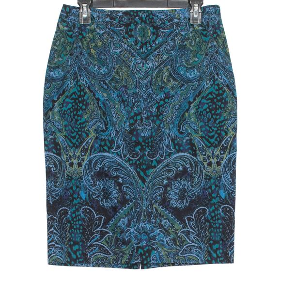 Chicos Skirts Pencil Dark Academia Business Casual Lot Of 2 Blue Black 0 Small 4 - Picture 5 of 7